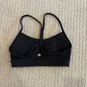 Lululemon Flow Y Sports Bra (with pads, but you can take them out if needed)